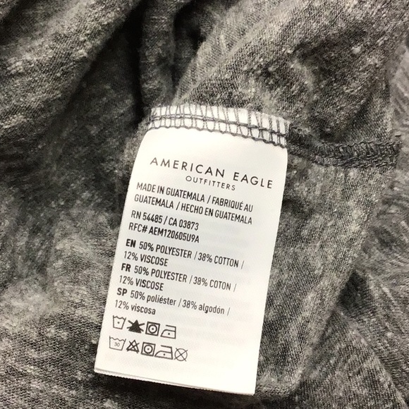 AMERICAN EAGLE OUTFITTERS WOMEN’S TOP w/high loose neck, long sleeves Sz L GRAY - Picture 5 of 6